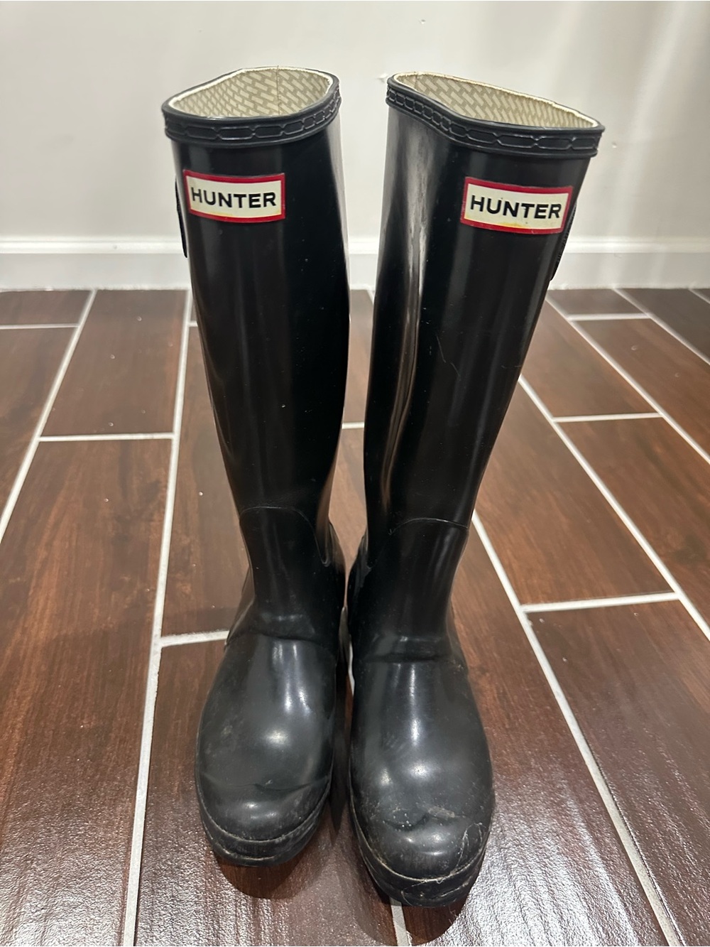Hunter Tall Rubber Rain Boots - Black Size 7F